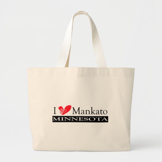 I Love Mankato Minnesota ラージトートバッグ (正面)