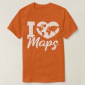 I Love Maps地理 Tシャツ (デザイン正面)