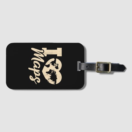 I Love Maps, Geography ラゲッジタグ (正面横)