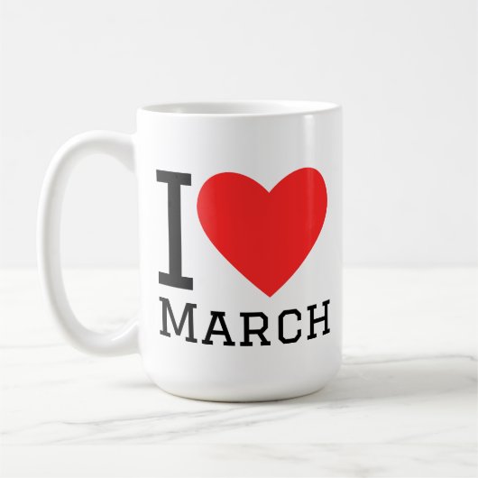 I love march コーヒーマグカップ (左)