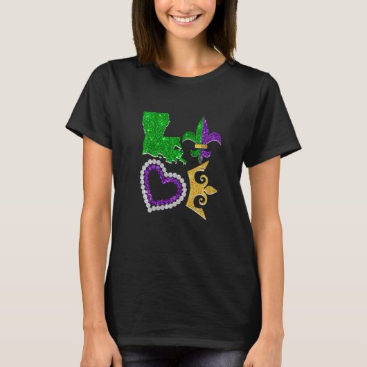 I Love Mardi Gras Carnival Festival Party Costume Tシャツ (正面)