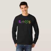 I LOVE Mardi Gras Fleur De Lys Symbol Men Women Tシャツ (正面フル)