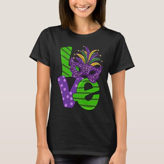 I Love Mardi Gras  Mardi Gras  For Girls Tシャツ (正面)