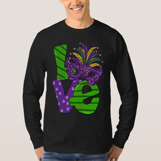 I Love Mardi Gras  Mardi Gras  For Girls Tシャツ (正面)
