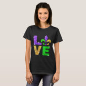 I Love Mardi Gras Tシャツ(紋章の)フラ・ダ・リギフトメンズ Tシャツ (正面フル)