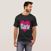 I Love Marie First Name I He Marie Tシャツ (正面フル)