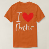 I Love Mario Name Personalized Boy Man BFF Friend Tシャツ (デザイン正面)