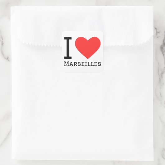 I love marseilles スクエアシール (バッグ)