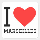 I love marseilles スクエアシール (正面)