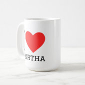 I love martha コーヒーマグカップ (正面左)