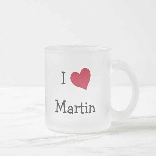 I Love Martin フロストグラスマグカップ (右)