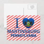 I Love Martinsburg, PA ポストカード (正面/裏面)