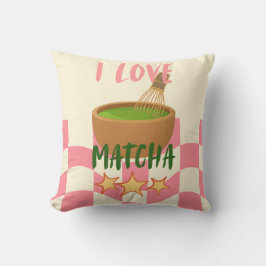 I Love Matcha スロー枕 | かわいい抹茶クッション クッション