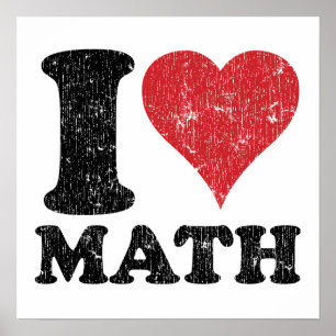 I Love Mathポスタープリント ポスター