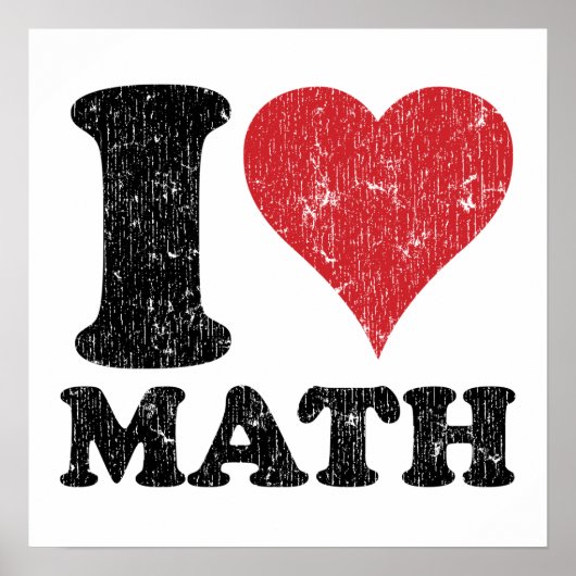 I Love Mathポスタープリント ポスター (正面)