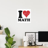 I Love Mathポスタープリント ポスター (ホームオフィス)