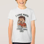 I Love Math – 漫画おもしろいのシール トライブレンドＴシャツ (正面)