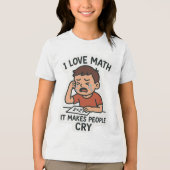 I Love Math – 漫画おもしろいのシール トライブレンドＴシャツ (正面)