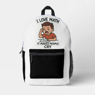 I Love Math – 漫画おもしろいのシール プリントバックパック