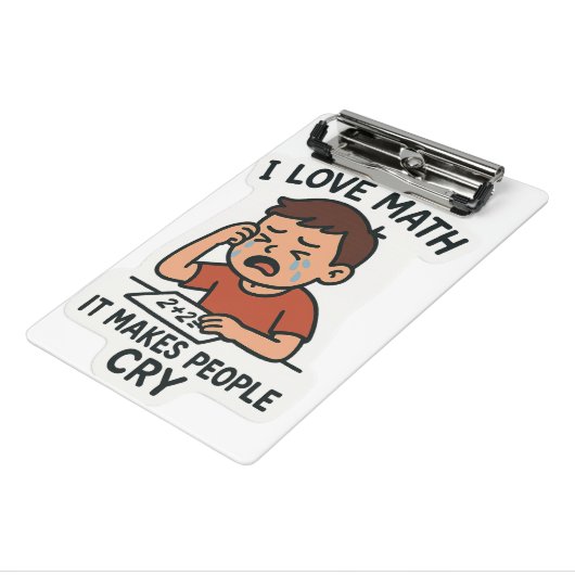 I Love Math – 漫画おもしろいのシール ミニクリップボード (アングル3)
