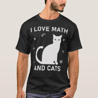 I Love Math And Cats christmas  Tシャツ