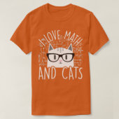 I Love Math And Cats Cute Kitty Cat Feline Lover G Tシャツ (デザイン正面)