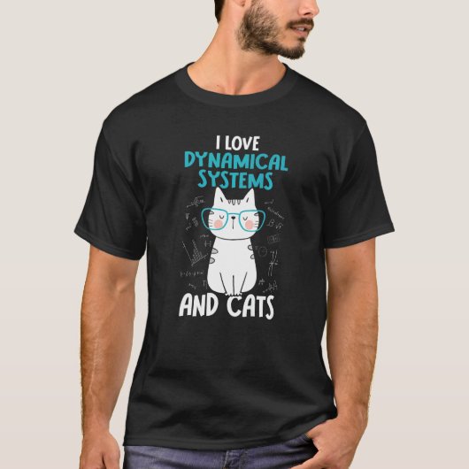 I Love Math and Cats   Dynamical Systems Tシャツ (正面)