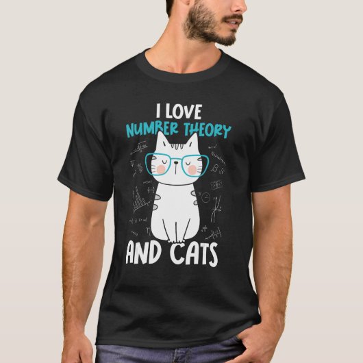 I Love Math and Cats   Number Theory 1 Tシャツ (正面)