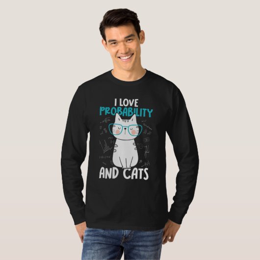 I Love Math and Cats     Probability Tシャツ (正面フル)