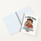 I Love Math – Funny Cartoon Sticker ノートブック (内部)
