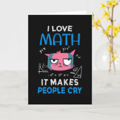 I Love Math It Makes People Cry カード (黄色い花)