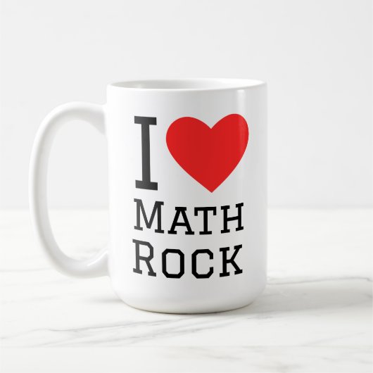 I love math rock square sticker コーヒーマグカップ (左)