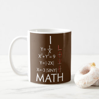 I Love Math Teacher Mathematics Mathematician  コーヒーマグカップ