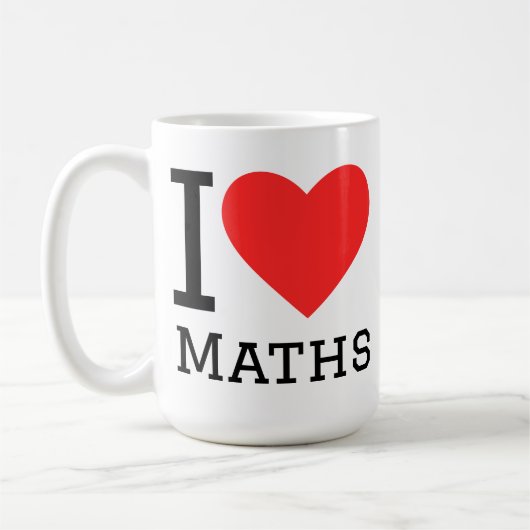 I love maths  コーヒーマグカップ (左)