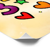 I Love Maths Cute Calculator Design ポスター (コーナー)