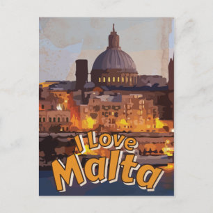 I Love Matla Vintage旅行ポスター ポストカード