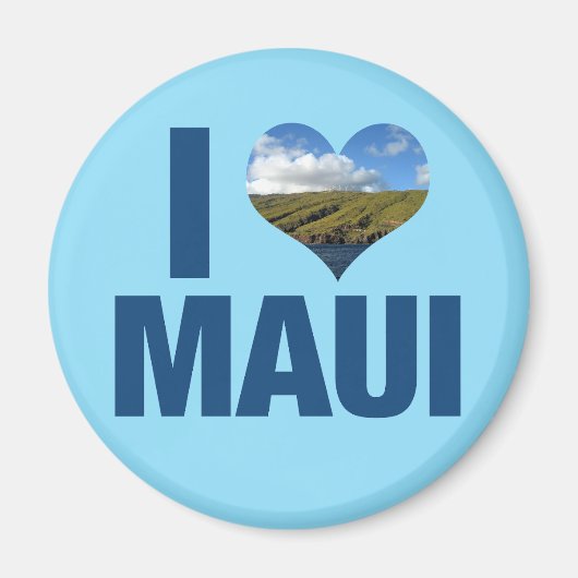 I Love Maui Hawaii Cute Hawaiian Photography マグネット (正面)