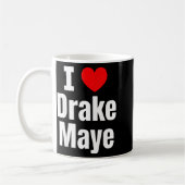 I Love Maye Football Fan  コーヒーマグカップ (左)