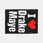 I Love Maye Football Fan フリースブランケット (正面(横))