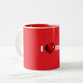 I Love Me - A Cupでの自信 ツートーンマグカップ (正面左)