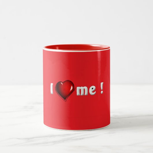 I Love Me - A Cupでの自信 ツートーンマグカップ (中央)