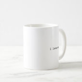 "i love me" minimal coffee mug  コーヒーマグカップ (正面右)