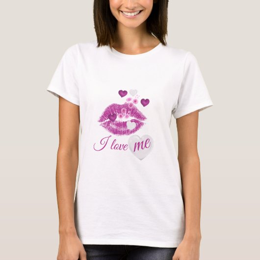 I Love Me – Selbstliebe T-Shirt Pink Tシャツ (正面)