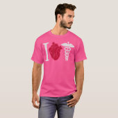 I Love Medicine – 解剖学的ハート心ナースD Tシャツ (正面フル)