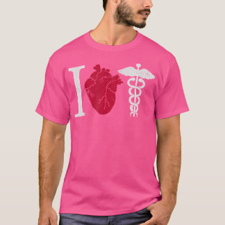 I Love Medicine – 解剖学的ハート心ナースD Tシャツ