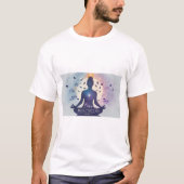 「I Love Meditation」で平和を実現 Tシャツ (正面)