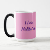 I Love Meditation Pink Morphing Mug モーフィングマグカップ (左)