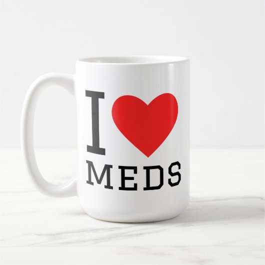 I love meds コーヒーマグカップ (左)