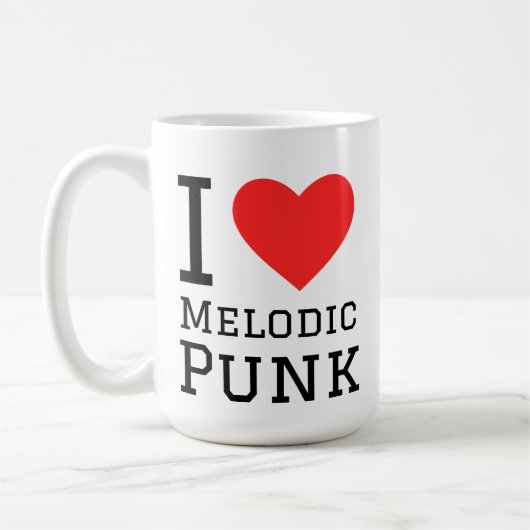 I love melodic punk square sticker コーヒーマグカップ (左)