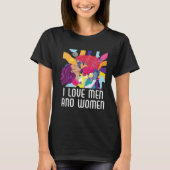 I Love Men And Women Bisexual Pride Bisexuality LG Tシャツ (正面)